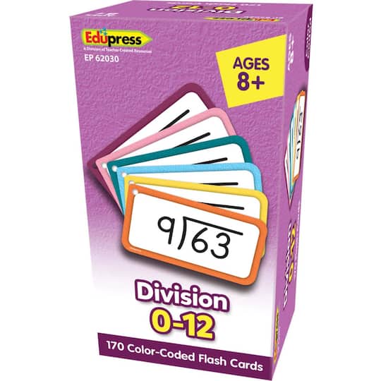 Edupress&#x2122; Division All Facts 0-12 Flash Cards